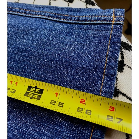 7 For All Mankind Women's Bootcut Jeans Embroidered Size 28 Medium Wash - Picture 6 of 9